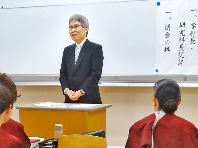 2023年度前期修了式 学府長